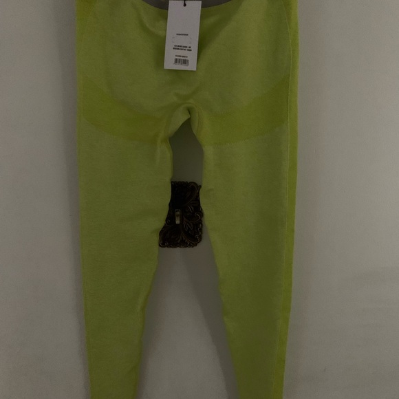 Gymshark Flex low rise leggings lime/grey NWT size M - Picture 7 of 16